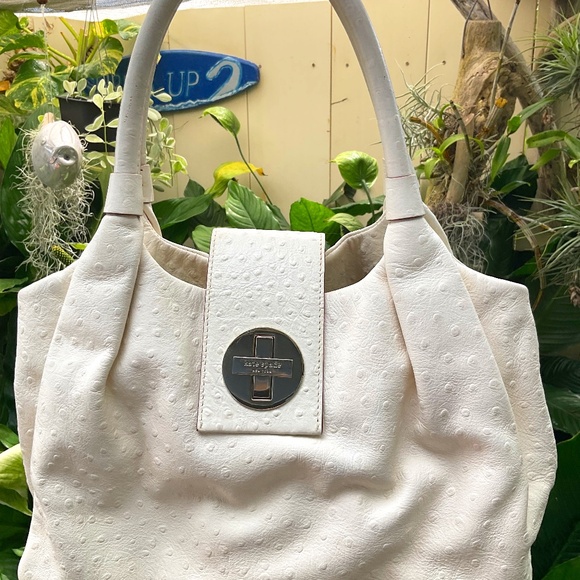 KATE SPADE New York Ivory Colored Pebbled Leather Satchel Bag - Picture 1 of 8